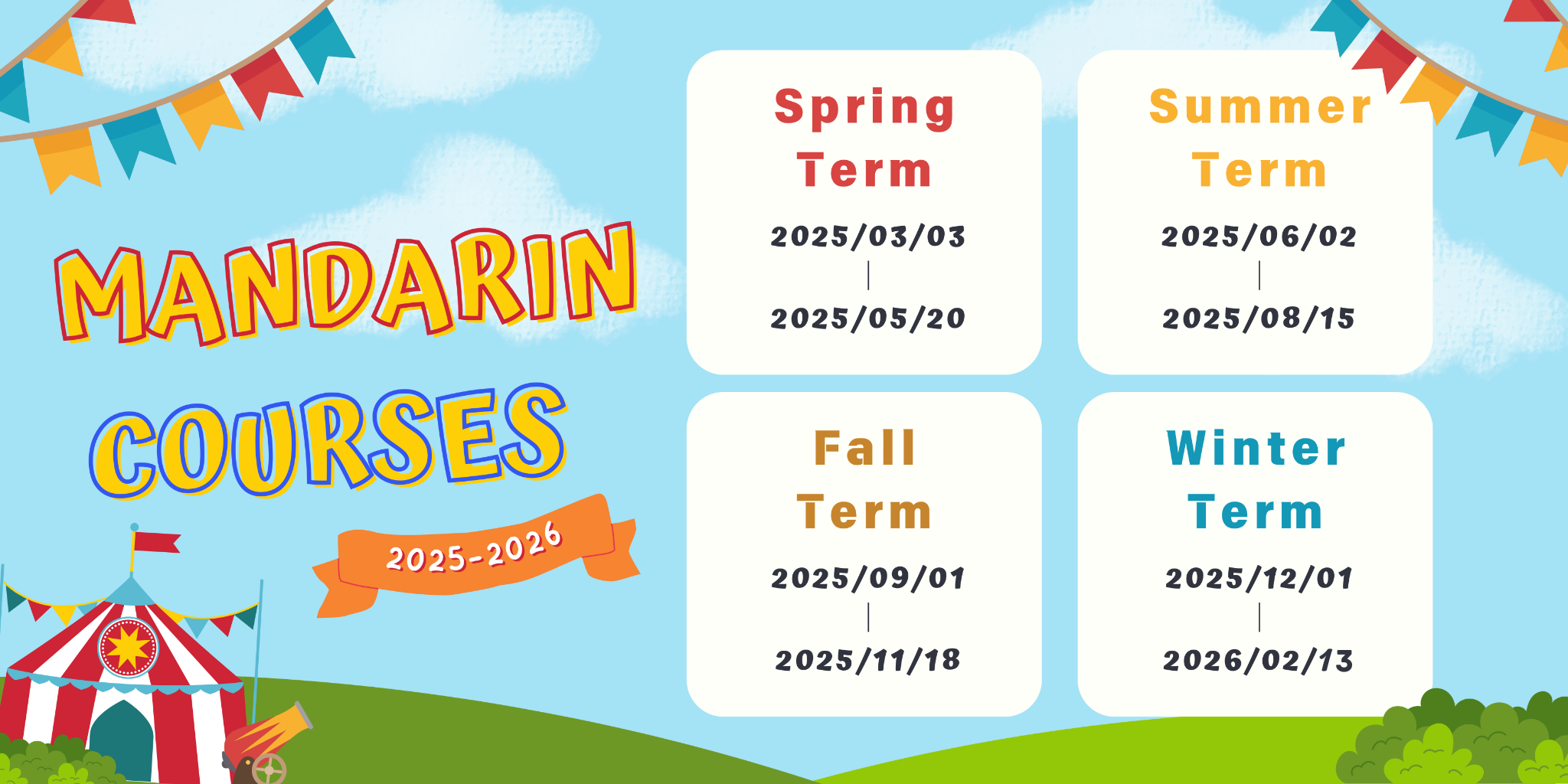 2025-26 Mandarin Courses